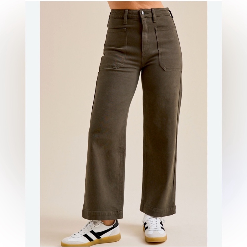 Altar'd State Olive Wide Leg Jeans